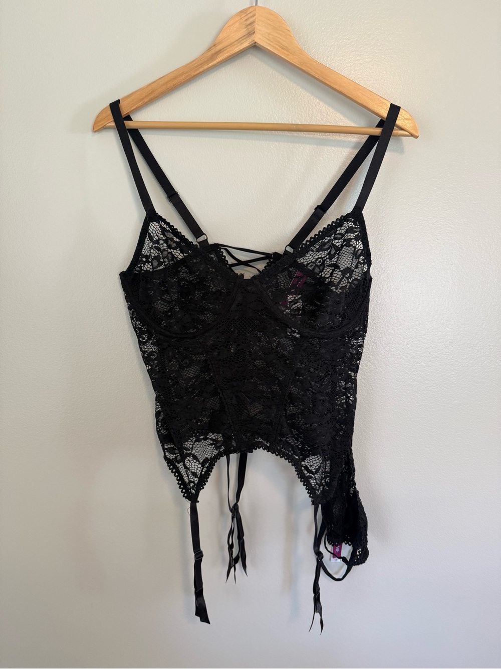 AdoreMe Emalyn Plus Bustier Set in Black